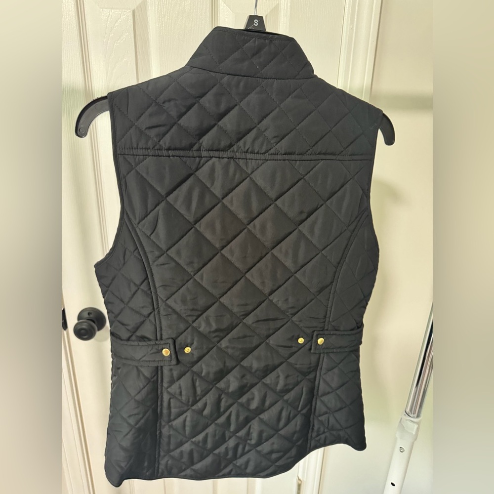 Black and Gold Crown and Ivy puffer vest
